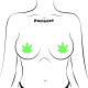 Two Pair Small Glowing Leaf Nipple Pasties